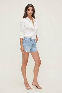 James Relaxed Mid Rise Denim Shorts