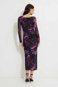 Robe maxi froncée en maille Serene