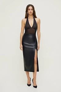 Plunging Mesh Bodysuit