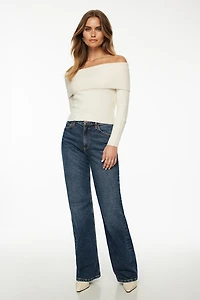 Heavenlyarn™ Laura Off Shoulder Sweater