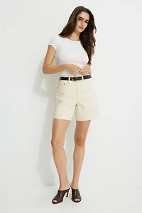 Charlie High Rise A Line Denim Shorts