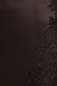 Lace Trim Satin Maxi Dress