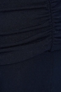 Pantalon évasé en tricot à bande de taille repliée