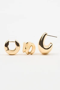 3 Pack Abstract  Earrings