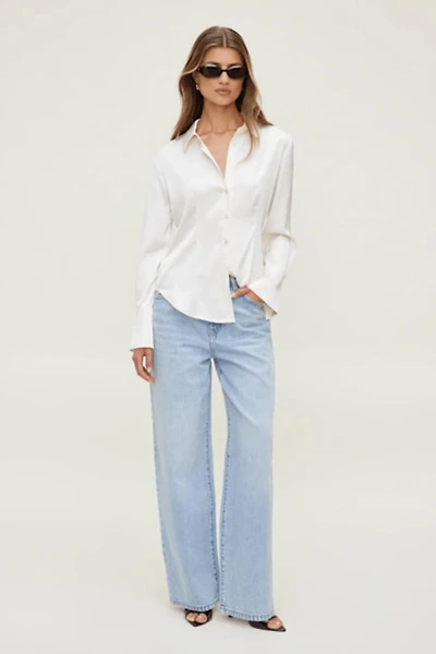 Jean ample à taille mi-haute et jambe large Rowan