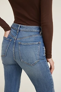 Jean extensible semi-évasé à taille haute Elodie