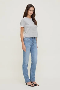 T-shirt quotidien rayé en coton épais