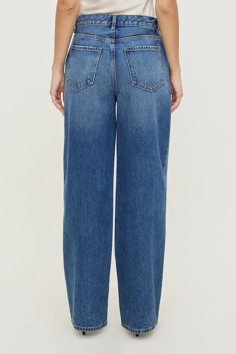 Rowan Mid Rise Baggy Wide Leg Jeans