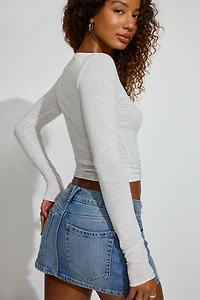 SexyCozy Boat Neck Long Sleeve Top