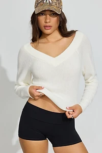 Haut super doux à col en V Rylie