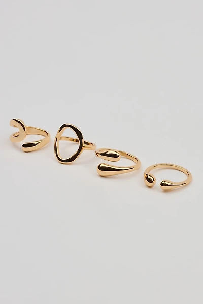 Set of 4 Open Shaped Rings