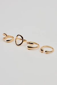 Set of 4 Open Shaped Rings