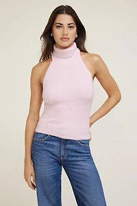 Mock Neck Sweater Halter Top