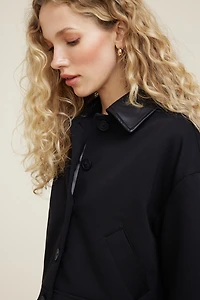 Blouson écourté à collet