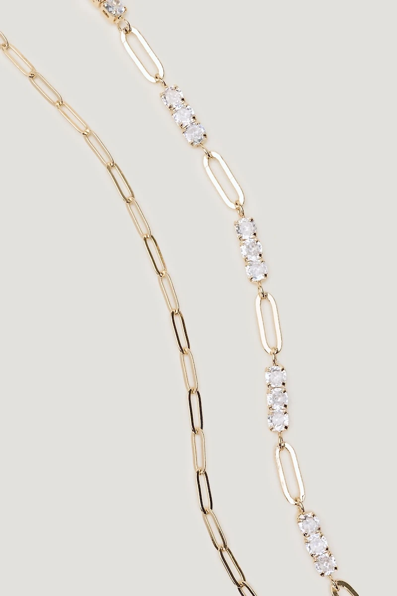 2-Pack Paperclip Chain Bracelets