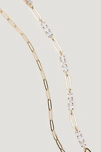 2-Pack Paperclip Chain Bracelets