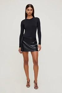 Justaucorps sculptant à col rond