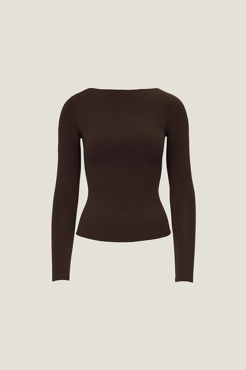 Haut sculptant à manches longues Nola