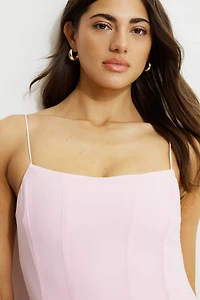 Robe maxi style sirène à col échancré