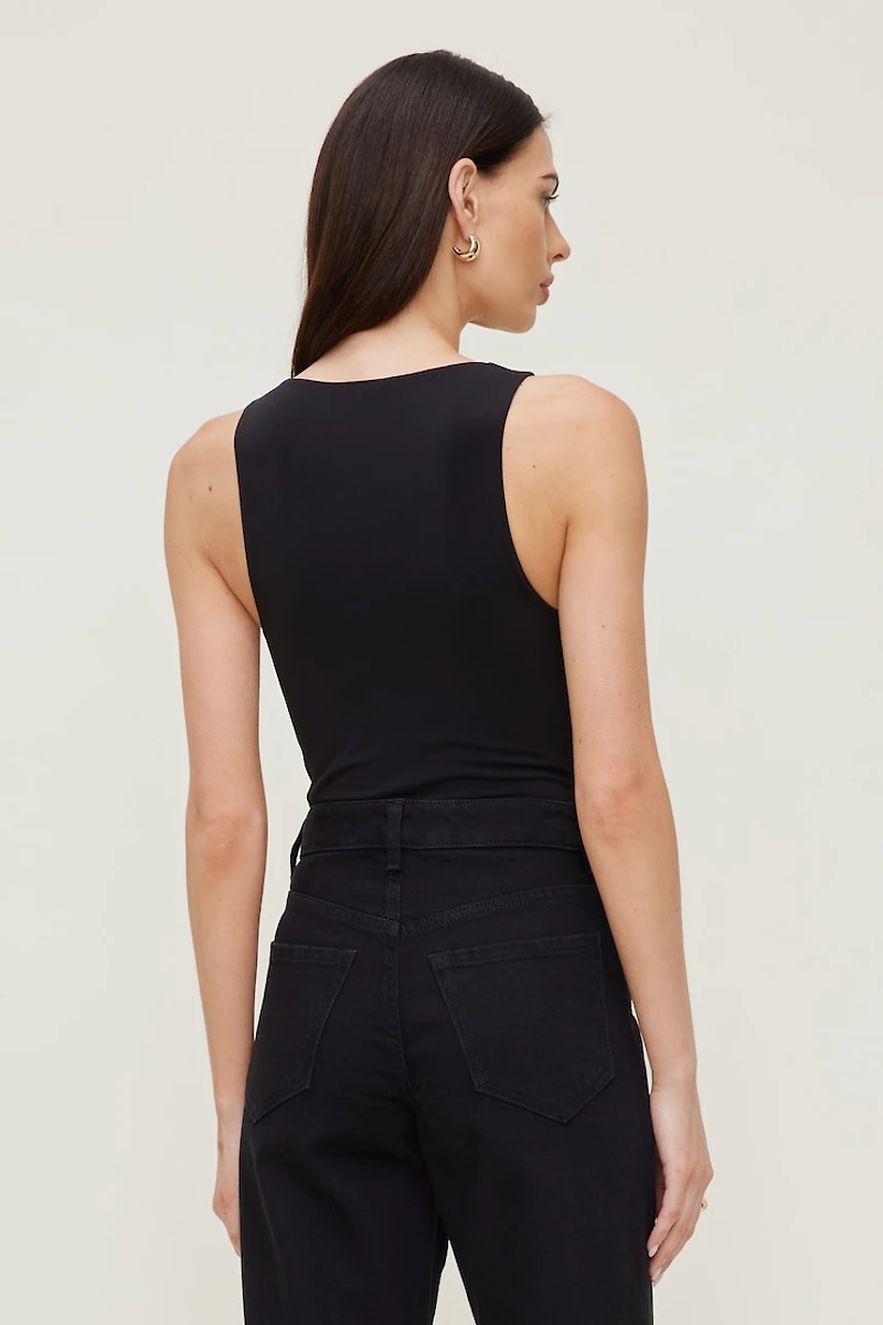 Sculpt Plunging V Neck Bodysuit