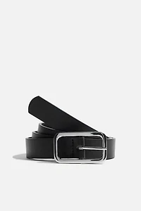 Skinny Round Square Buckle Belt