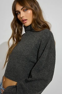 Spongy Cropped Turtleneck