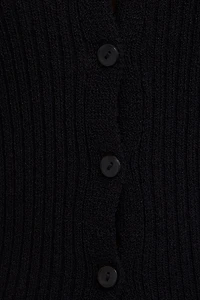 Mila Ribbed V Neck Cardigan