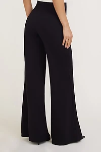 Pantalon à jambe large en tricot point de Rome