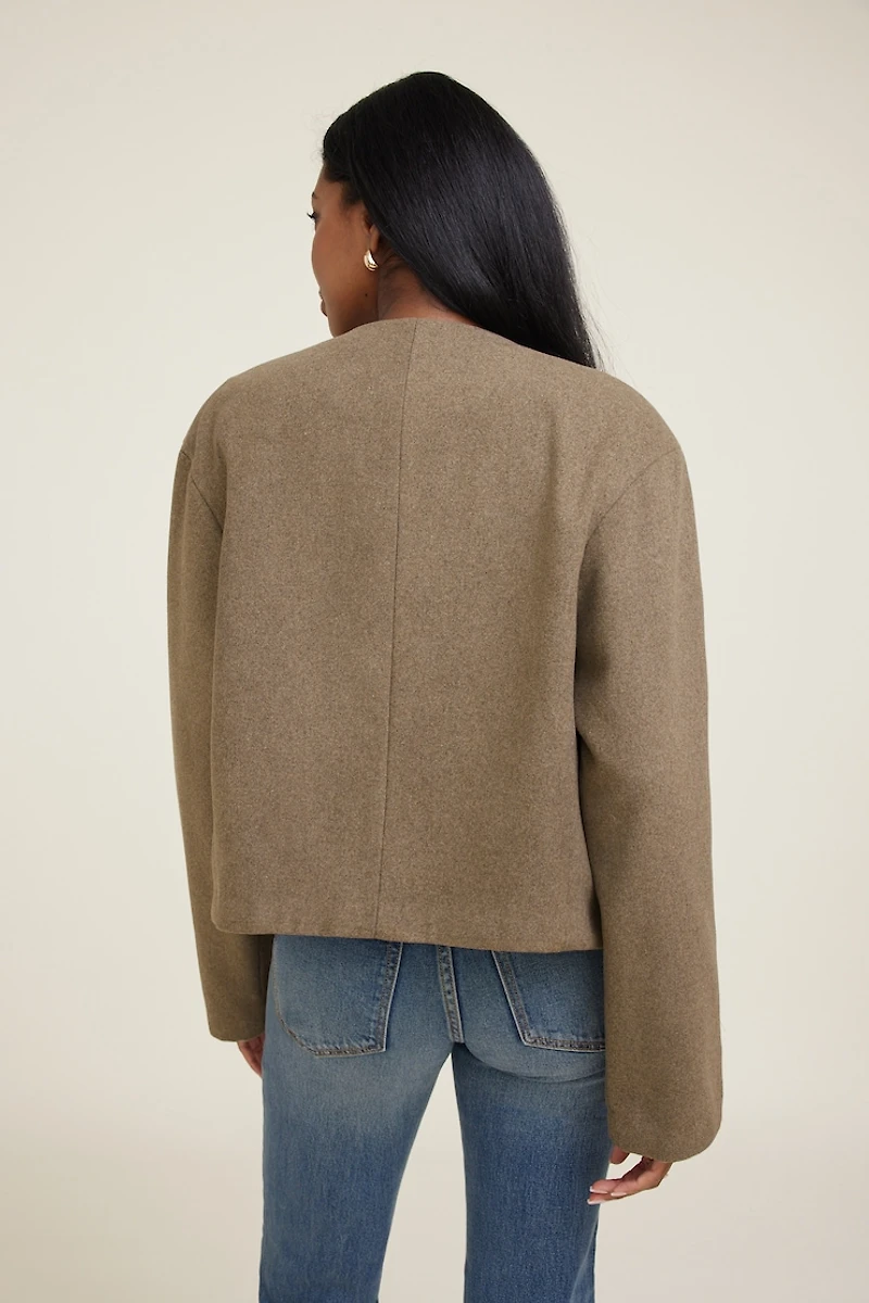Open Melton Jacket