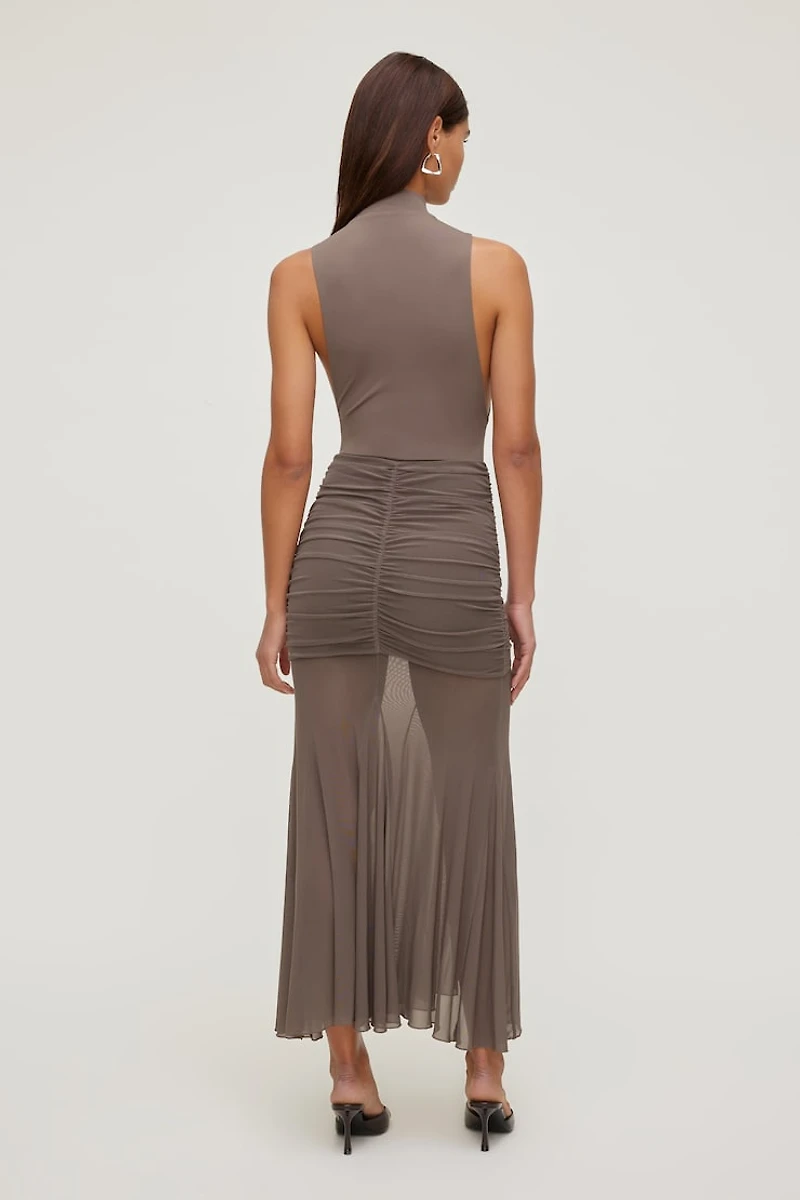 Justaucorps sculptant à col montant sans manches