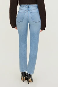 Jean extensible à taille haute et jambe ajustée Frenchie