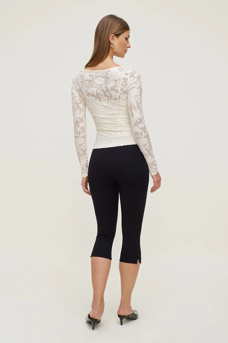 Nola Jacquard Long Sleeve Top