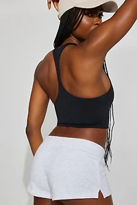 Active Cropped Racerback Tank Top