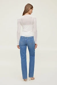 Olivia Comfort High Rise Straight Leg Jeans