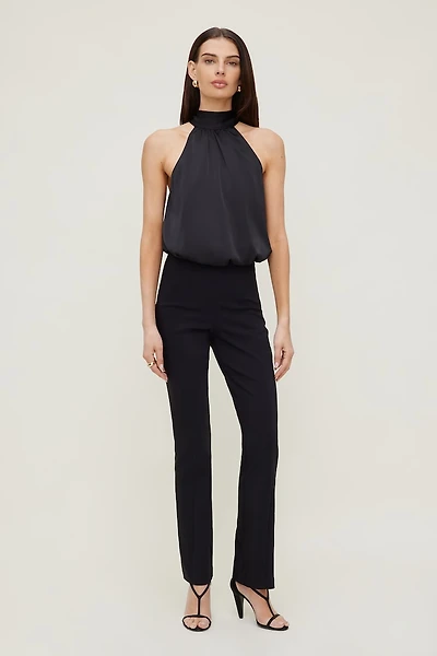 Paloma Bubble Satin Halter Blouse