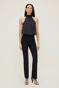 Paloma Bubble Satin Halter Blouse