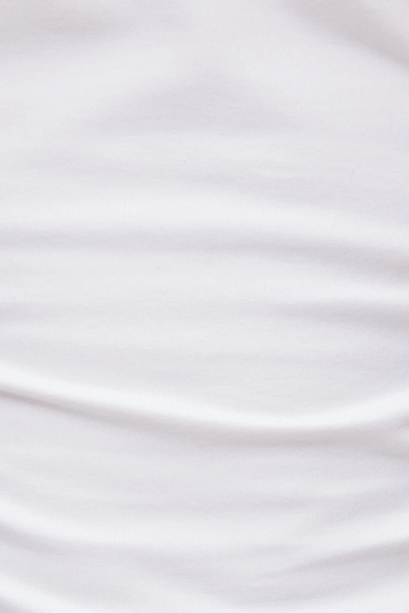 T-shirt Andrea froncé en coton et spandex