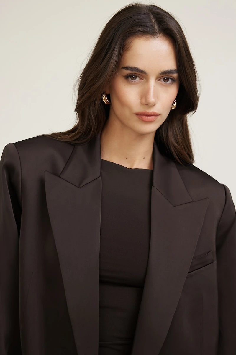 Veston ample en satin Noa