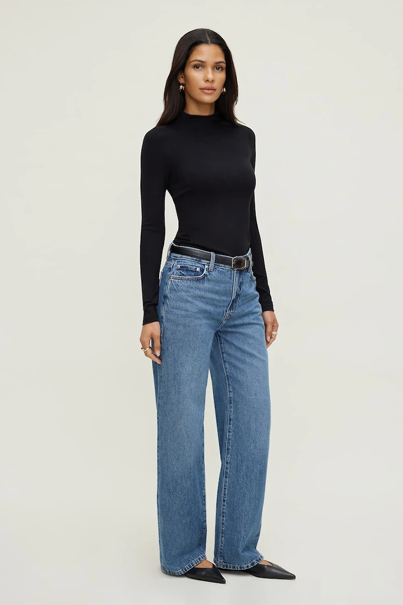Mock Neck Long Sleeve Top