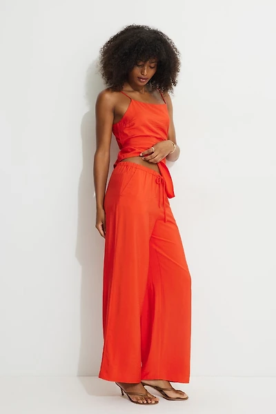 Wide Leg Drawstring Pants