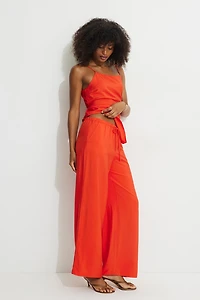 Wide Leg Drawstring Pants