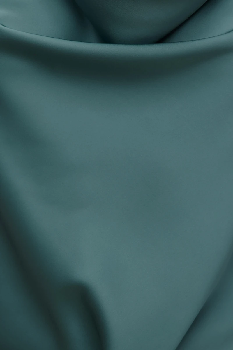 Camila Satin Cowl Halter Neck Blouse