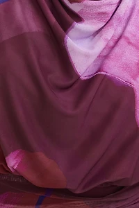 Robe maxi en maille à col châle licou