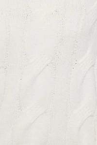 Chandail en chenille à épaule dénudée