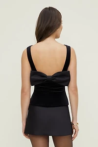 Velvet Bow Top