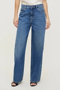 Rowan Mid Rise Baggy Wide Leg Jeans