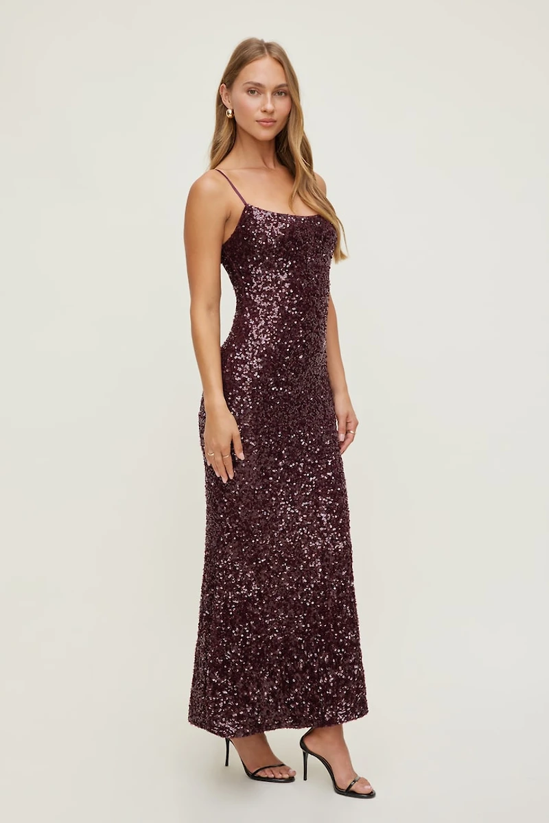 Simona Sequin Maxi Dress