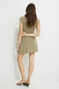 Ruched Jersey Mini Dress