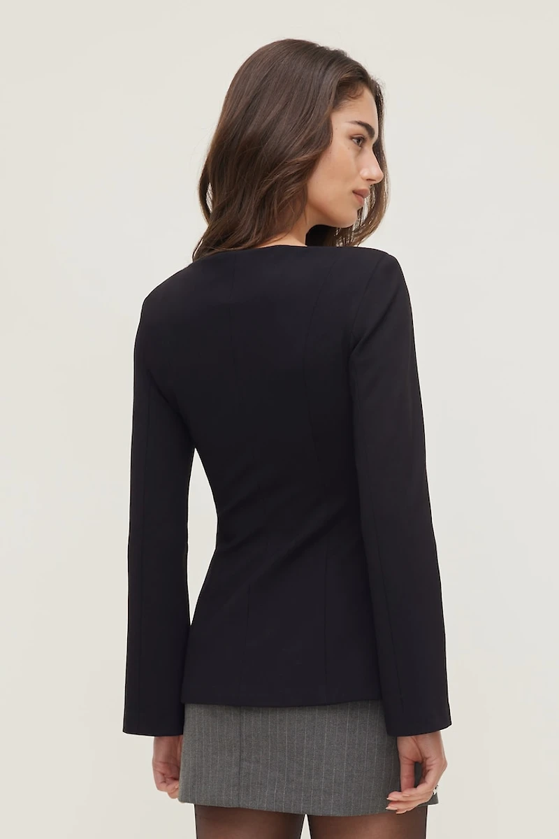 Boat Neck Ponte Blazer