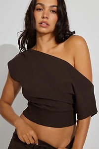 StretchTerry Off Shoulder Top